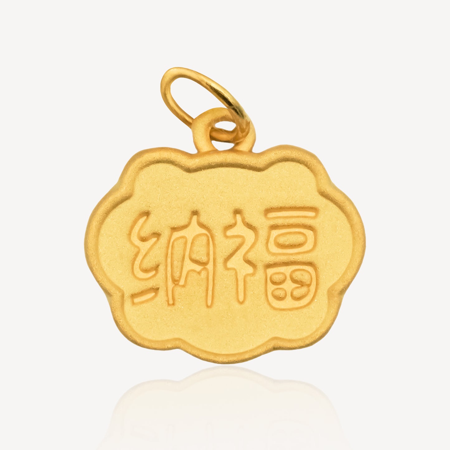 999 Gold Longevity Lock Charm