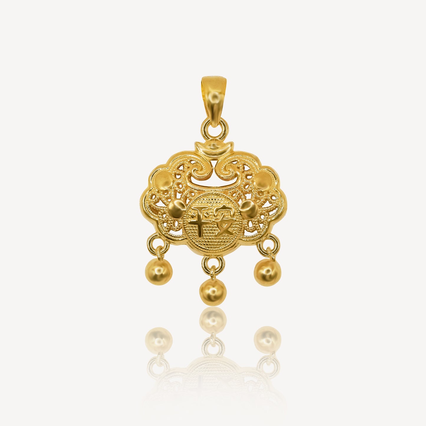 916 Gold Longevity 平安pendant