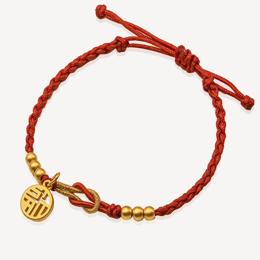 999 Gold Lucky Coin Rope Bracelet