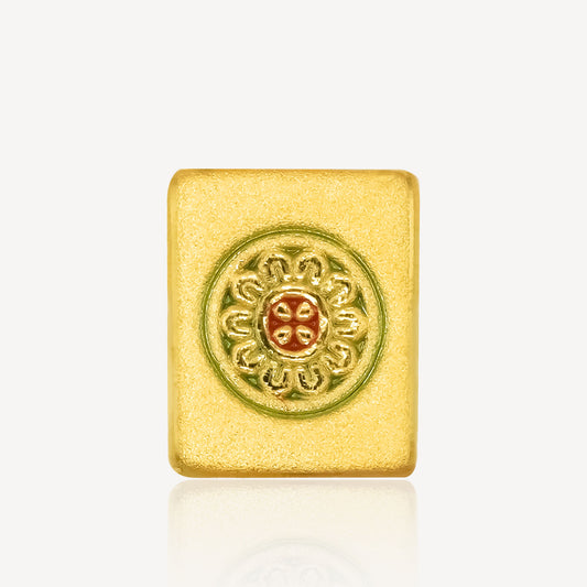 999 Gold Mahjong 一筒 Charm