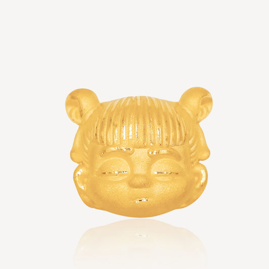999 Gold Sleepy Nezha Charm