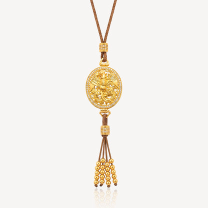 999 Gold Phoenix Necklace Rope (Zirconia)