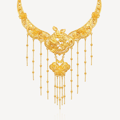 999 Gold Phoenix Wedding Set 四点金