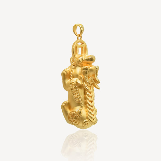 999 Gold Pixiu Coin Pendant