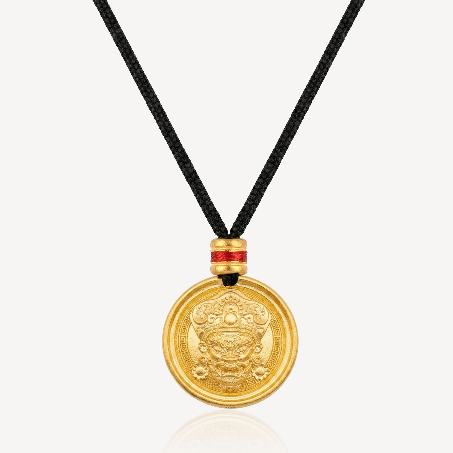 999 Gold Red Caishen Necklace
