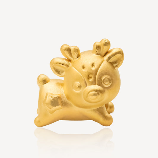 999 Gold Deer Charm