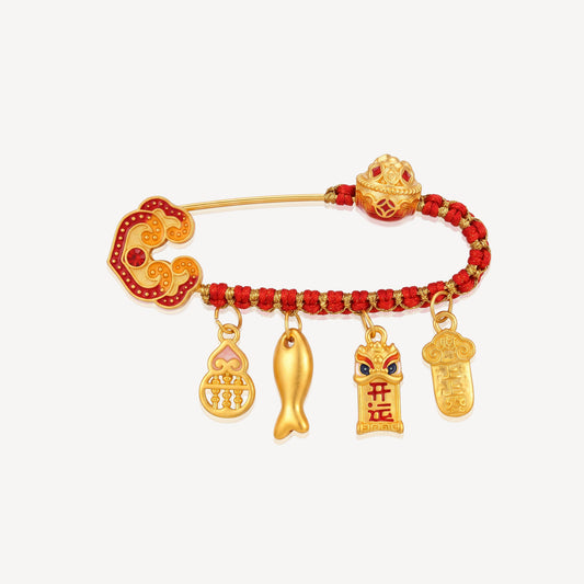 999 Gold Ruyi 聚宝盆 Baby Safety Pin