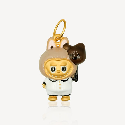 999 Gold Bear Balloon LBB Pendant (Coloured)