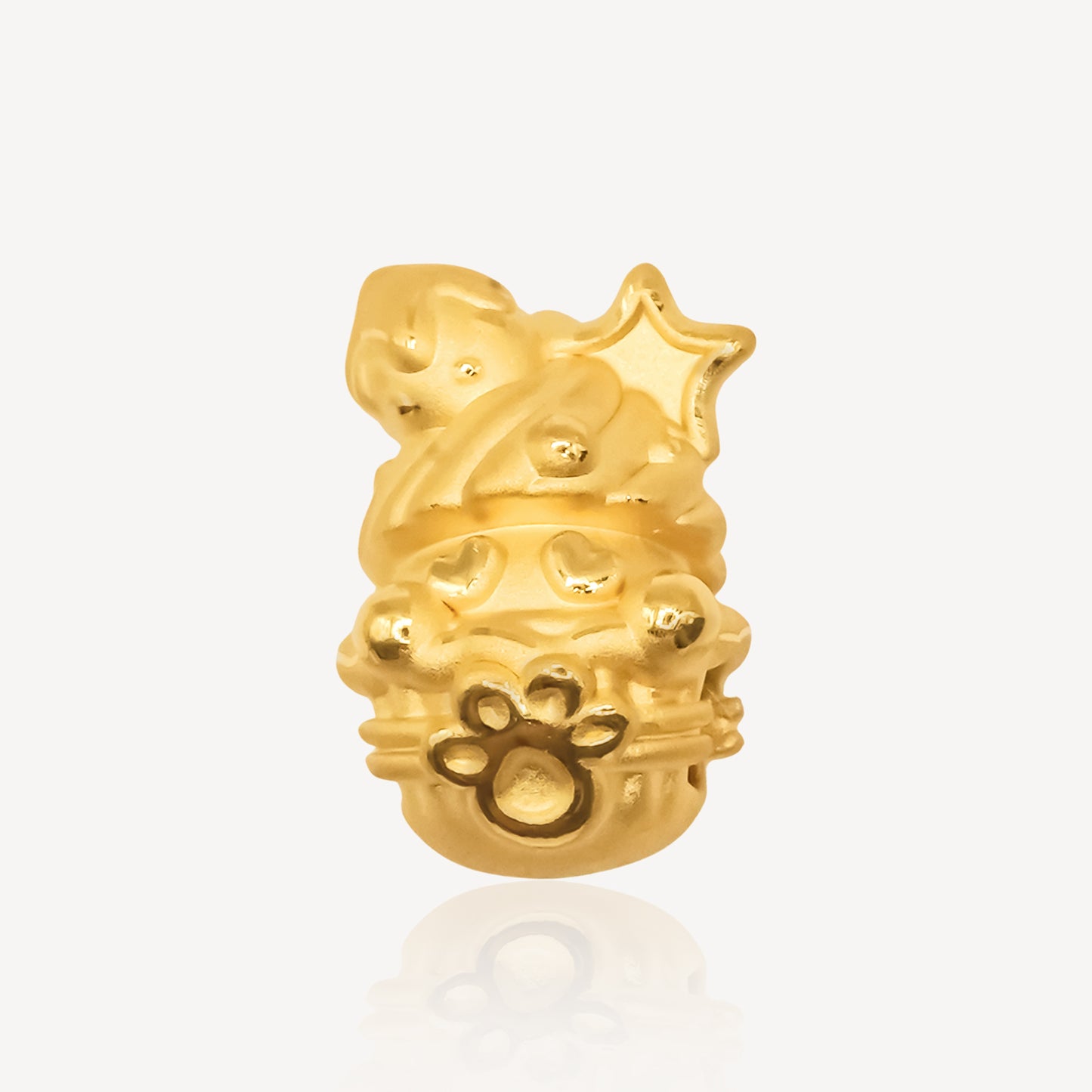 999 Gold Star Ice Cream Charm