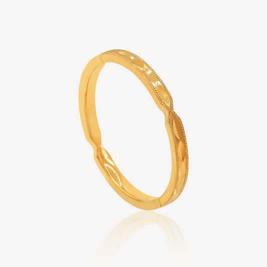 999 Gold Twisted Band Ring - Top Gold Shop Gold Jewellery in singapore