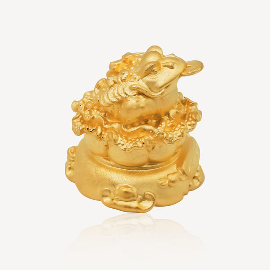 999 Gold Wealthy Frog Ornament