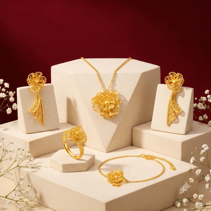 999 Gold Wedding Set 锦绣花扇