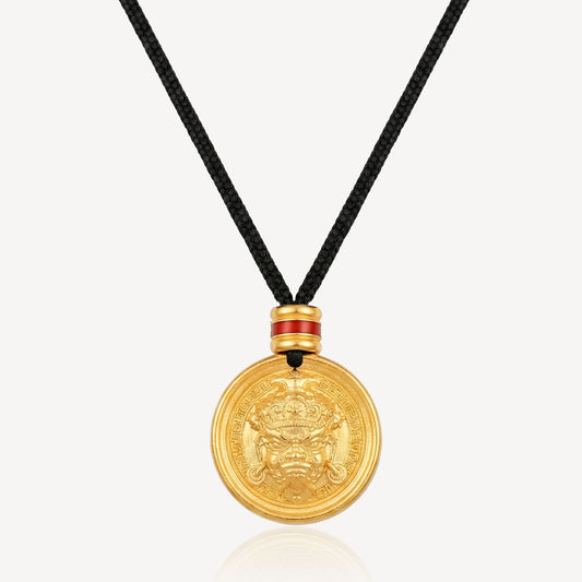 999 Gold White Caishen Necklace
