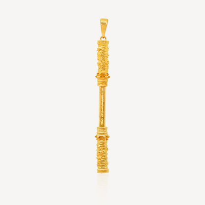916 Gold Wukong Stick Pendant
