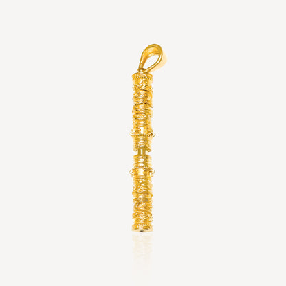 916 Gold Wukong Stick Pendant