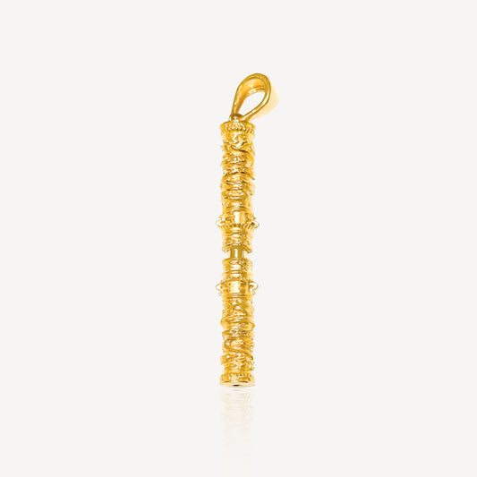 916 Gold Wukong Stick Pendant