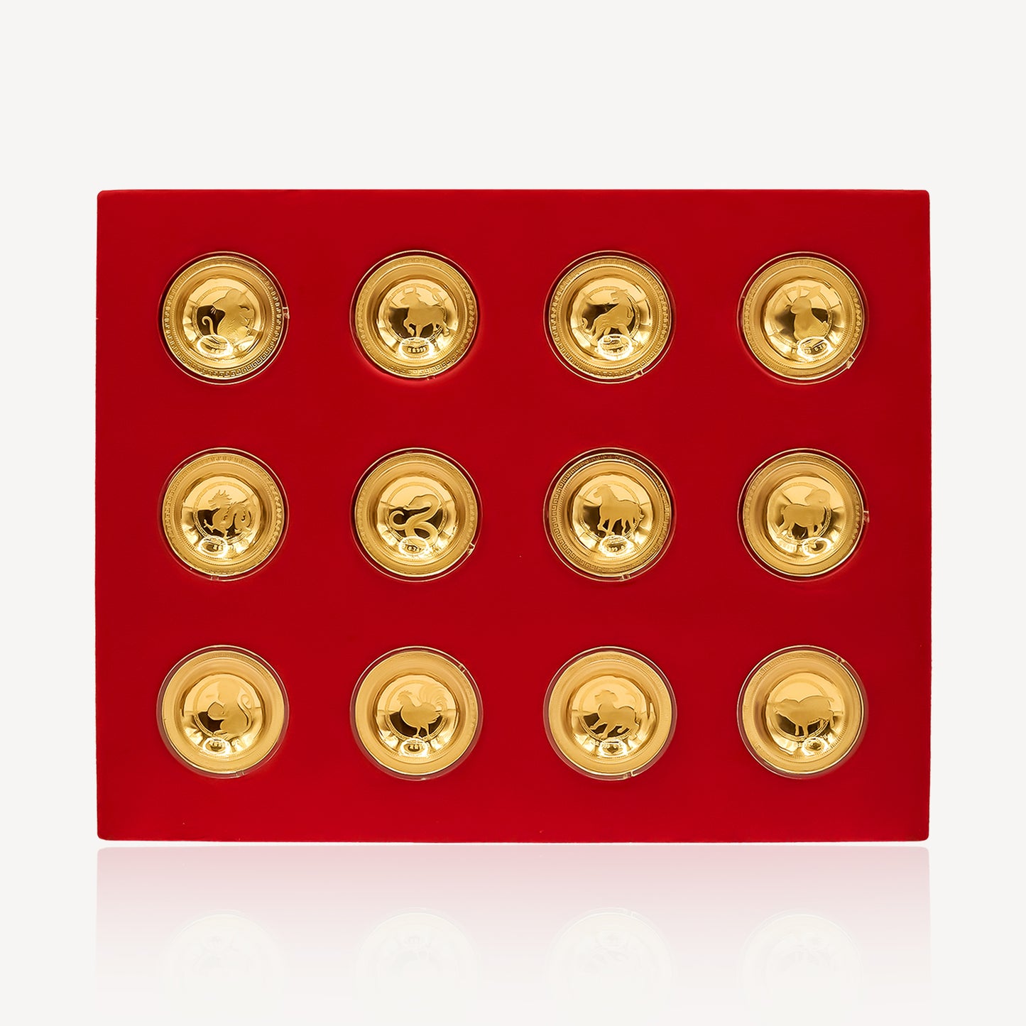 999 Gold Zodiac bowl Sets Ornament