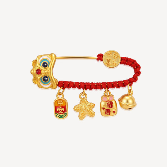 999 Gold 平安喜乐 Baby Safety Pin