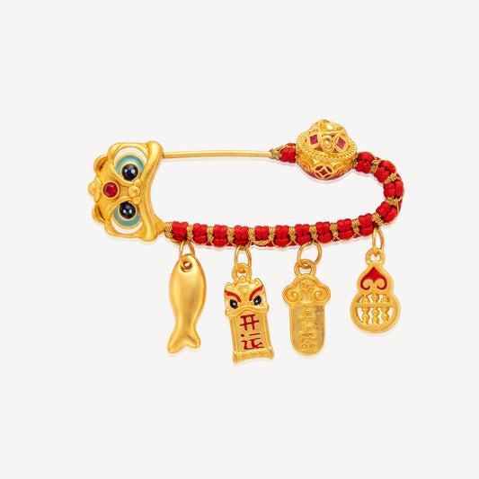 999 Gold 聚宝盆 Baby Safety Pin