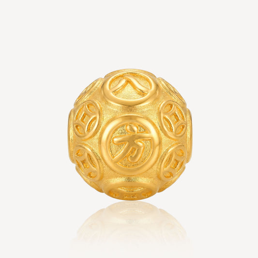 999 Gold 八方来财 Ball Charm (13mm)