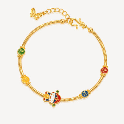 999 Gold 盘缠,平安喜乐,财神 Bracelet