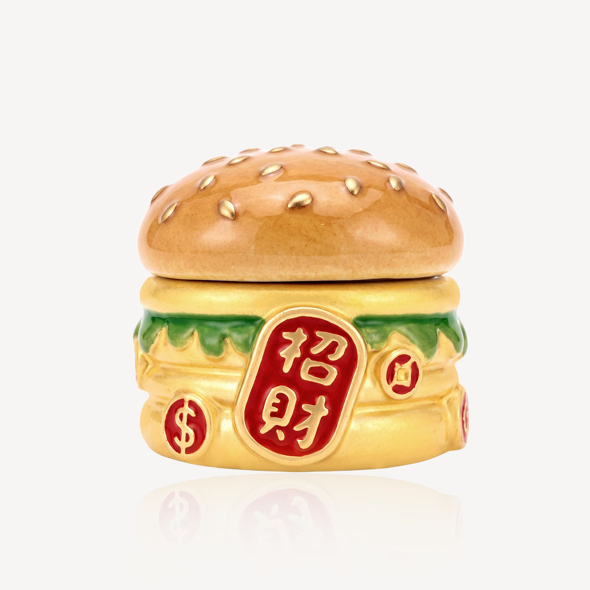 999 Gold 招财进宝 Hamburger Ornaments