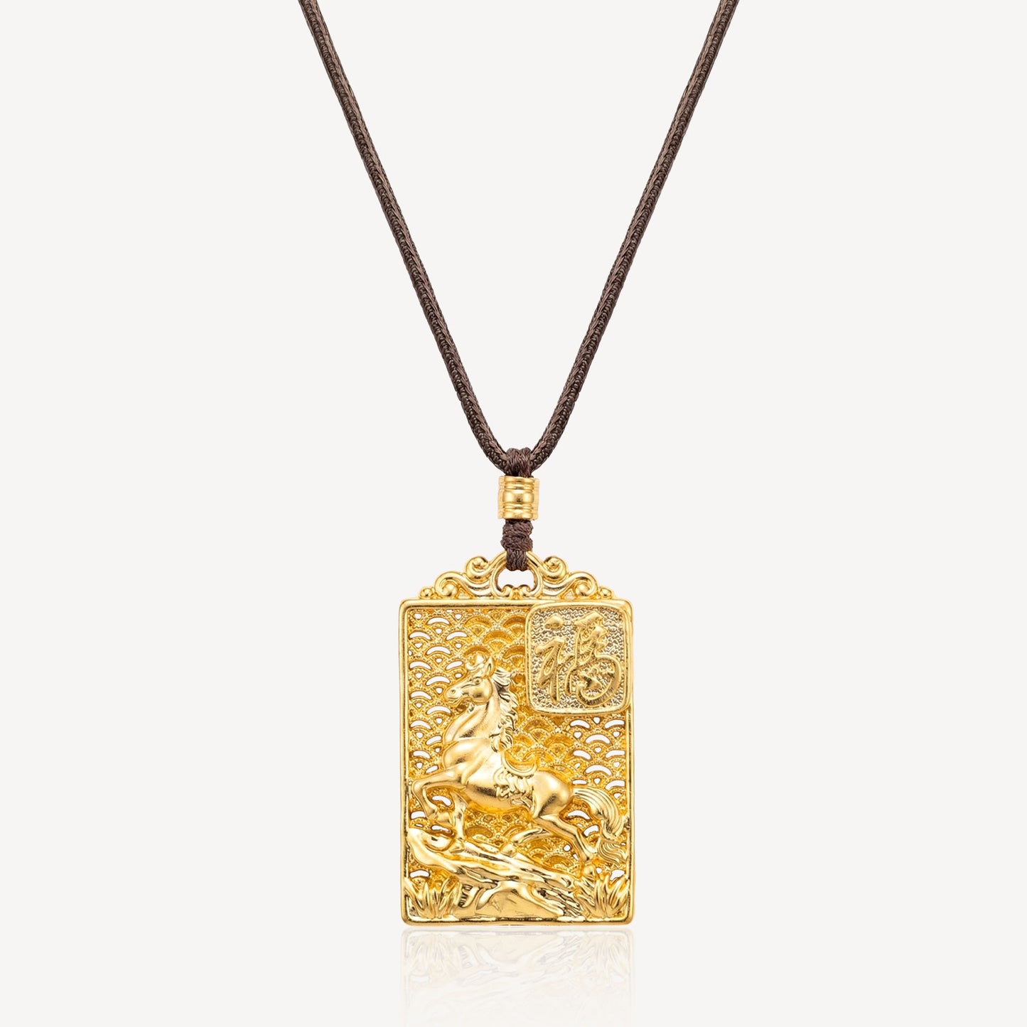 999 Gold 马到成功 Necklace
