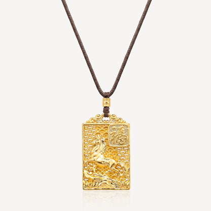 999 Gold 马到成功 Necklace