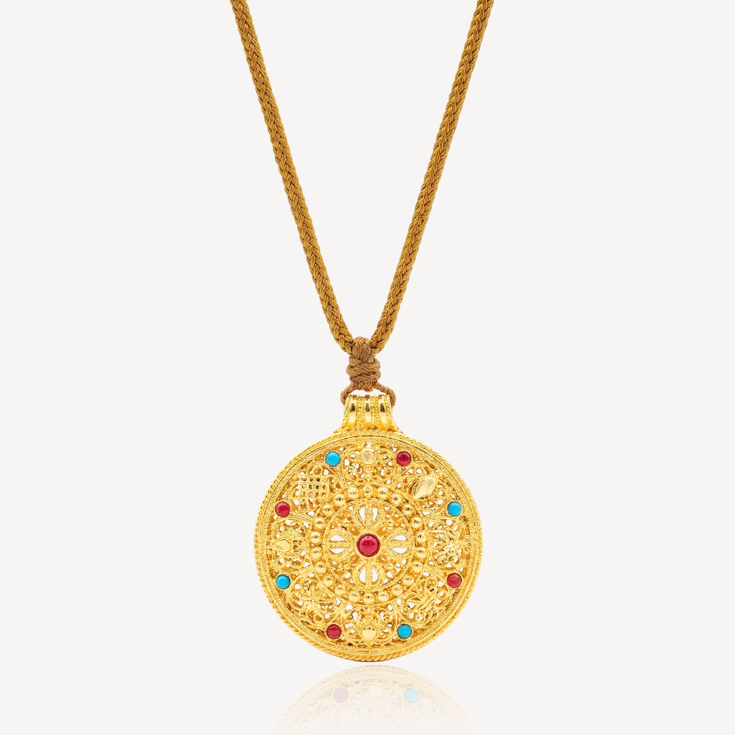 999 Gold (珐琅)八宝罗盘 Necklace