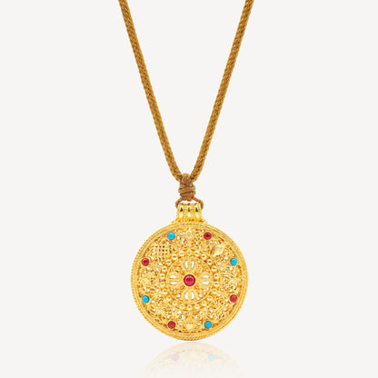 999 Gold (珐琅)八宝罗盘 Necklace