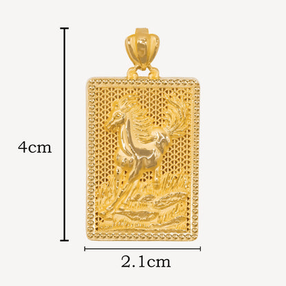 999 Gold 马到功成 Pendant