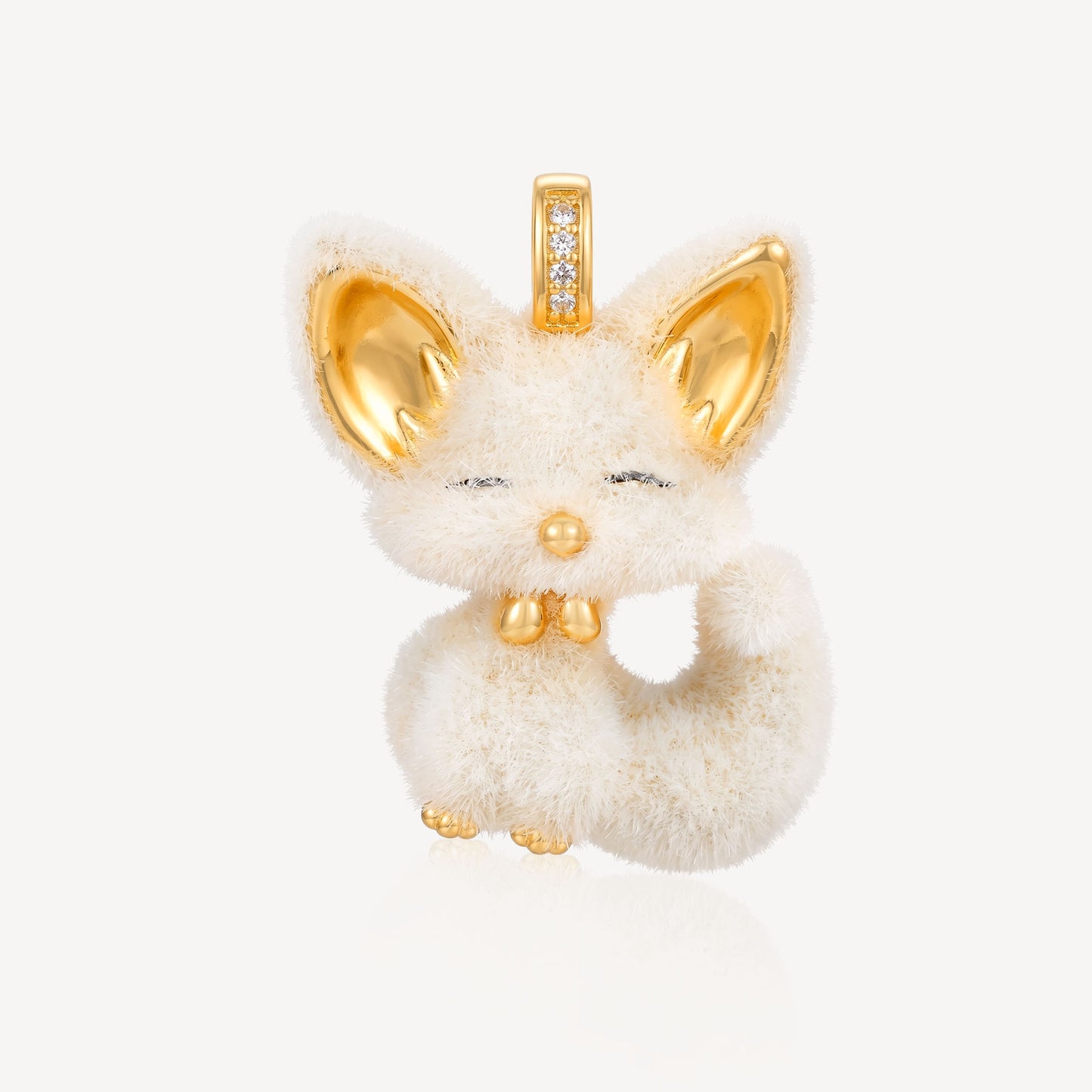 999 Gold 毛绒狐狸 Pendant (Big)