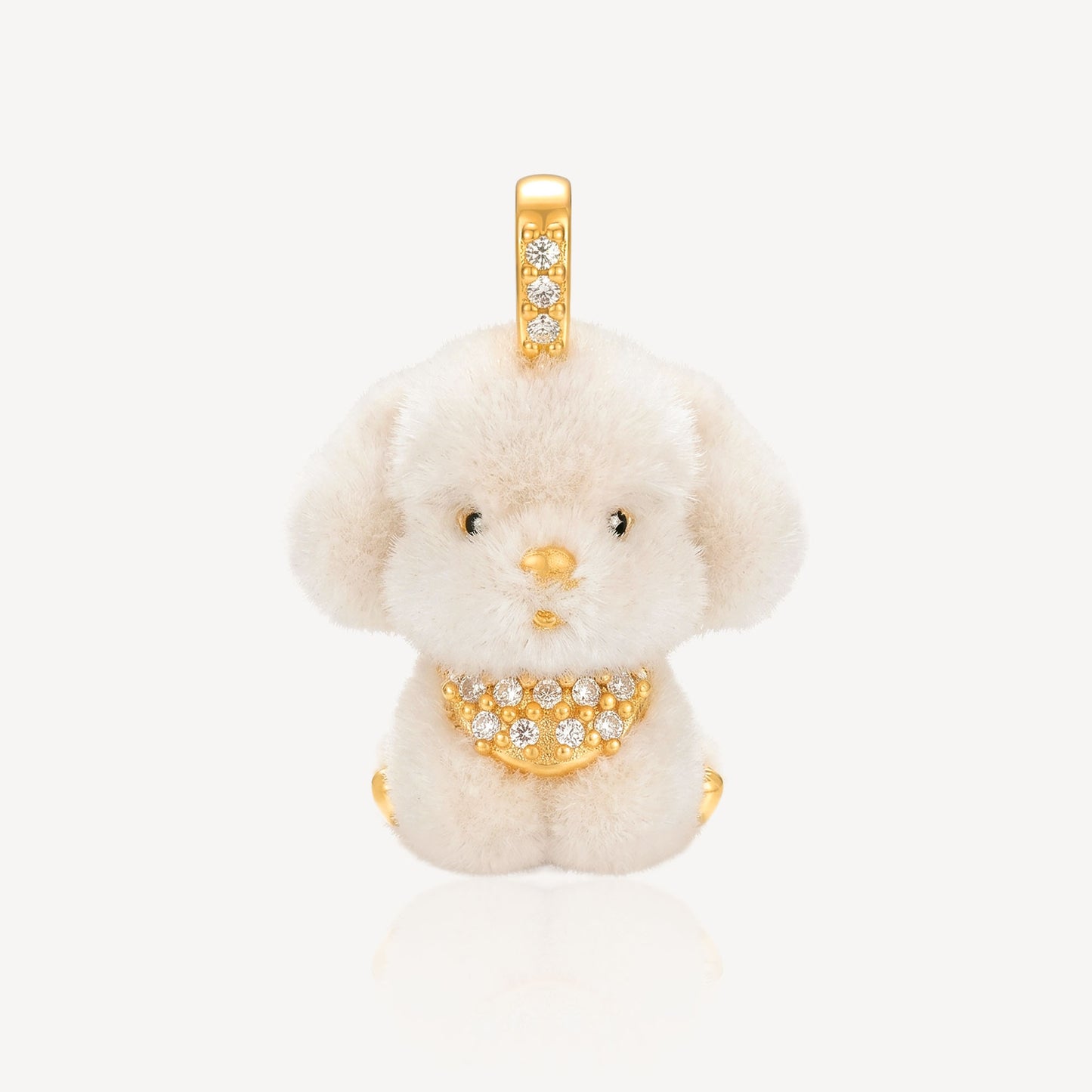 999 Gold 毛绒小狗 Pendant (Big)