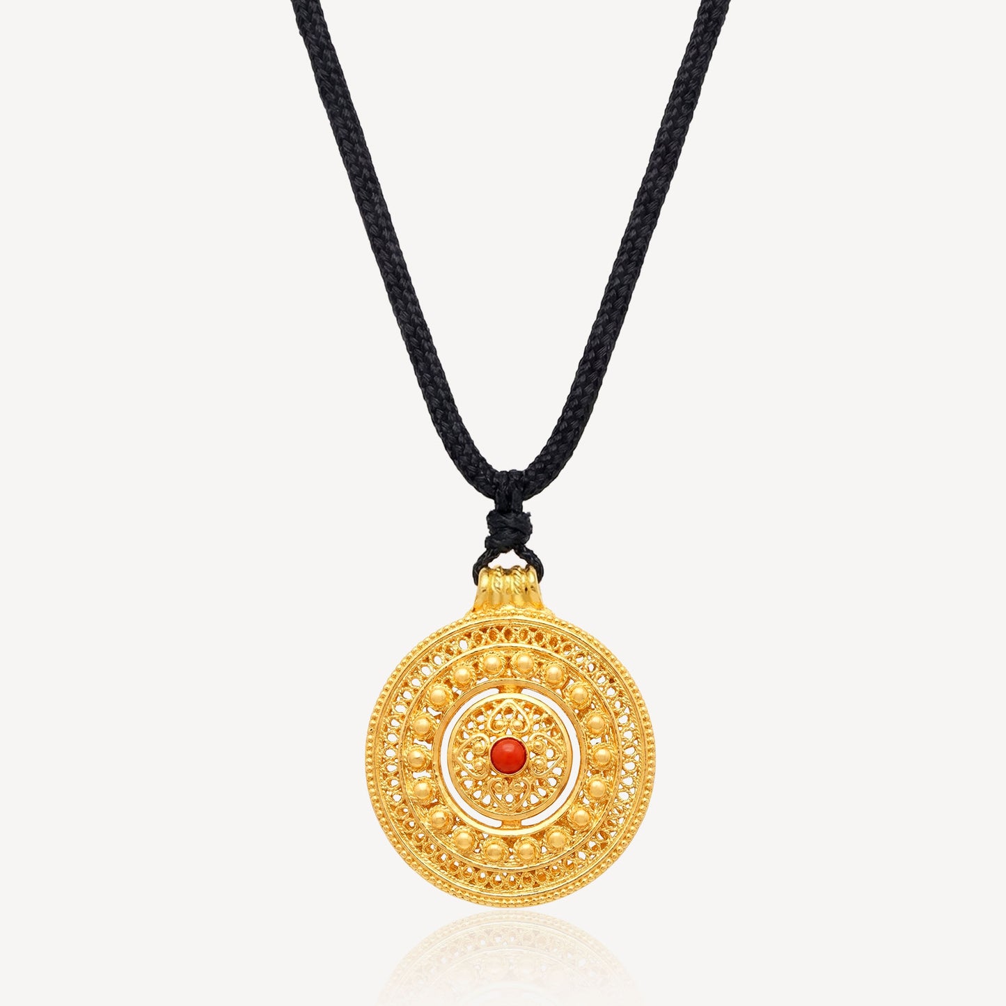 999 Gold (珐琅)八宝罗盘 Rotate Necklace