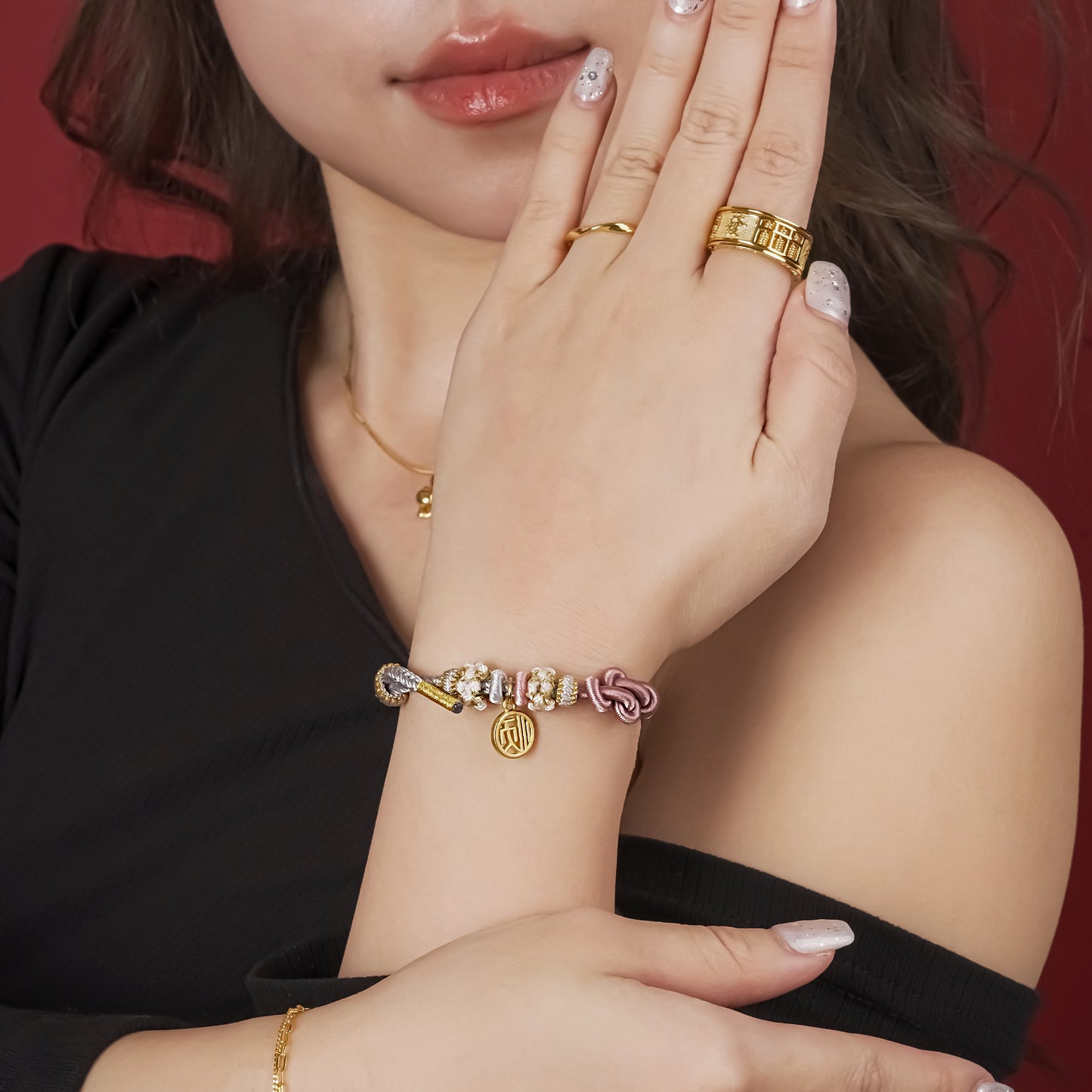 999 Gold 顺 with Bracelet