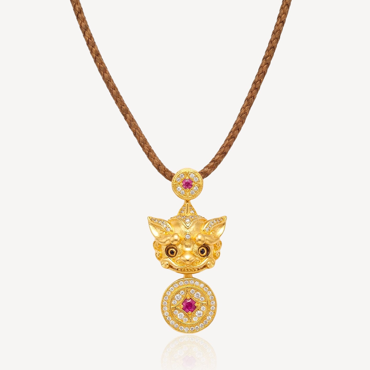999 Gold 吞金兽 with Rope Necklace (Big)