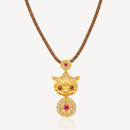 999 Gold 吞金兽 with Rope Necklace (Big)