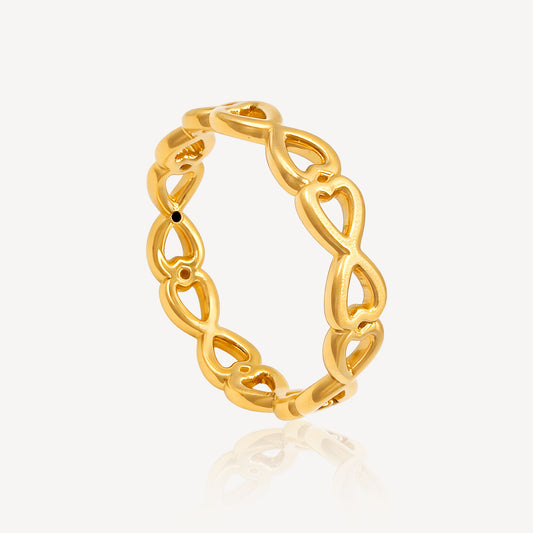 999 Two Heart Ring - Top Gold Shop Gold Jewellery in singapore