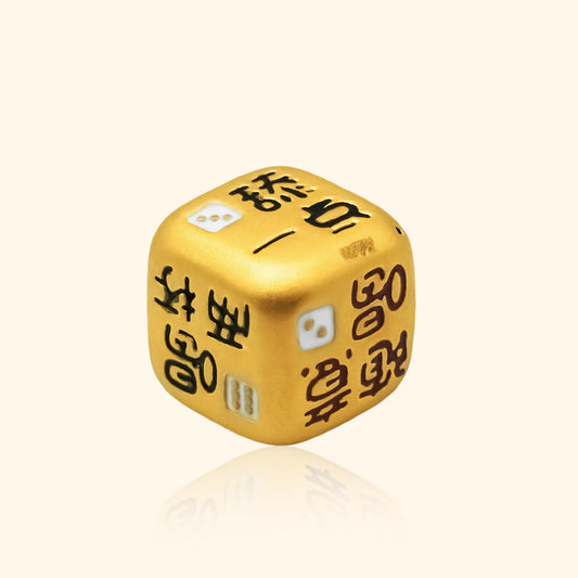 999 Gold Drinking Dice Ornament