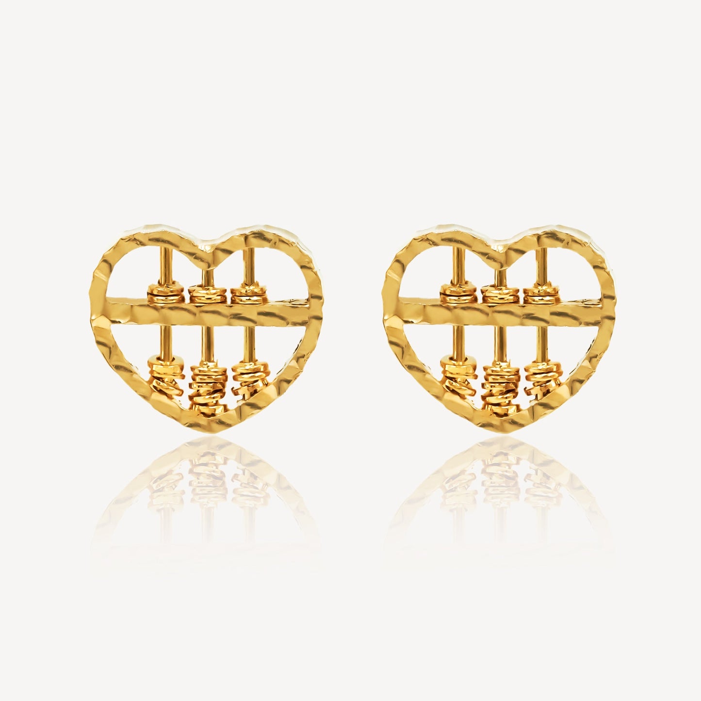 916 Gold Abacus Love Earrings
