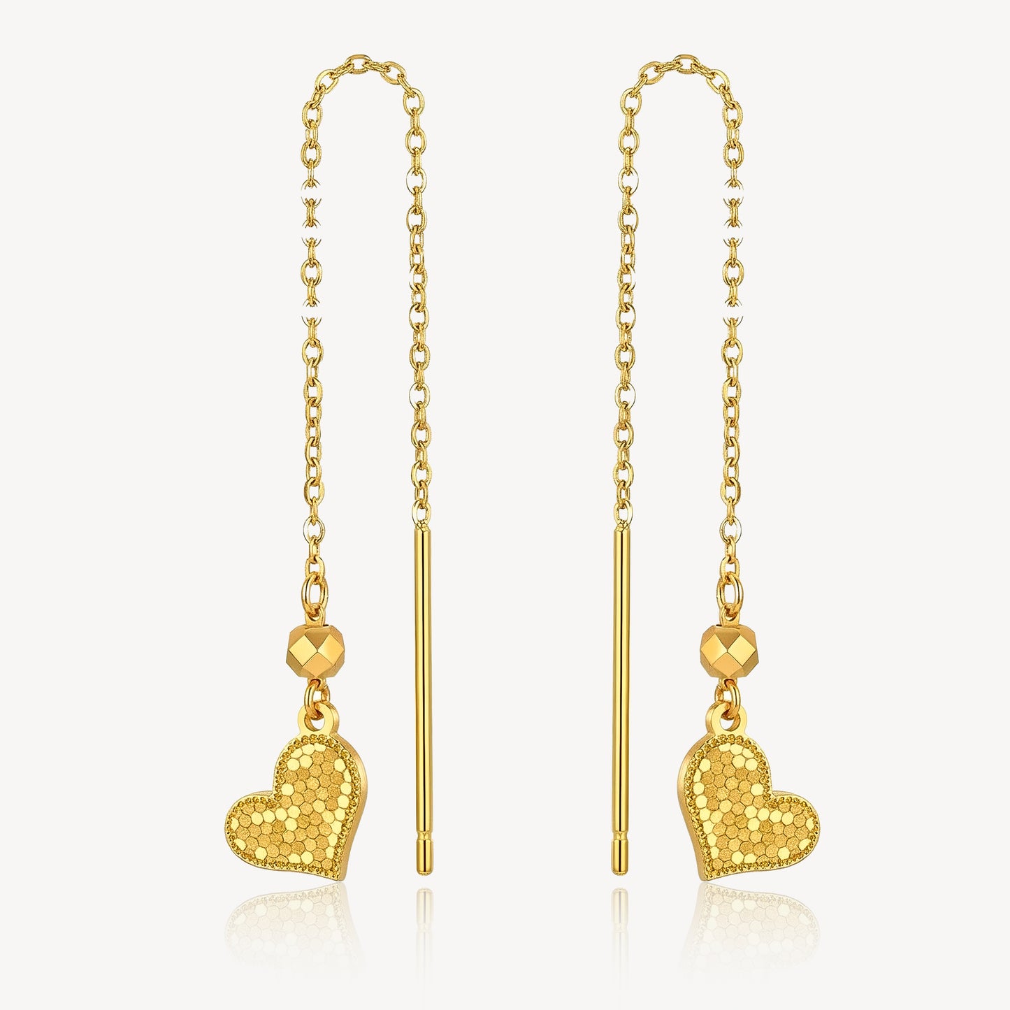 999 Gold Crush Love Threader Earring