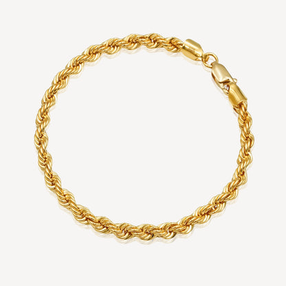 916 Gold Hollow Rope Bracelet (3.5mm)