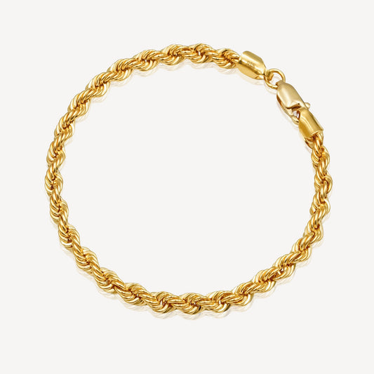 916 Gold Hollow Rope Bracelet (2.5mm)