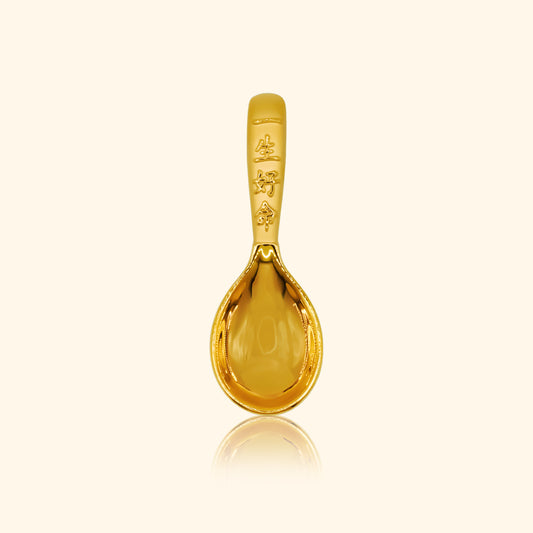 999 Gold Baby Spoon Ornament - Top Gold Shop