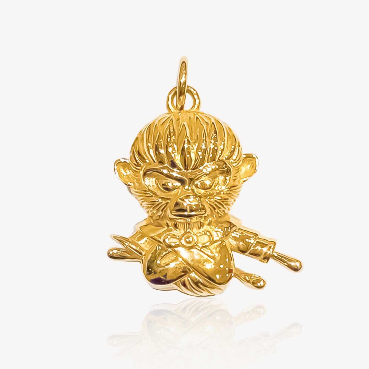 916 Gold Black Myth Wu Kong Pendant (Cudgel)