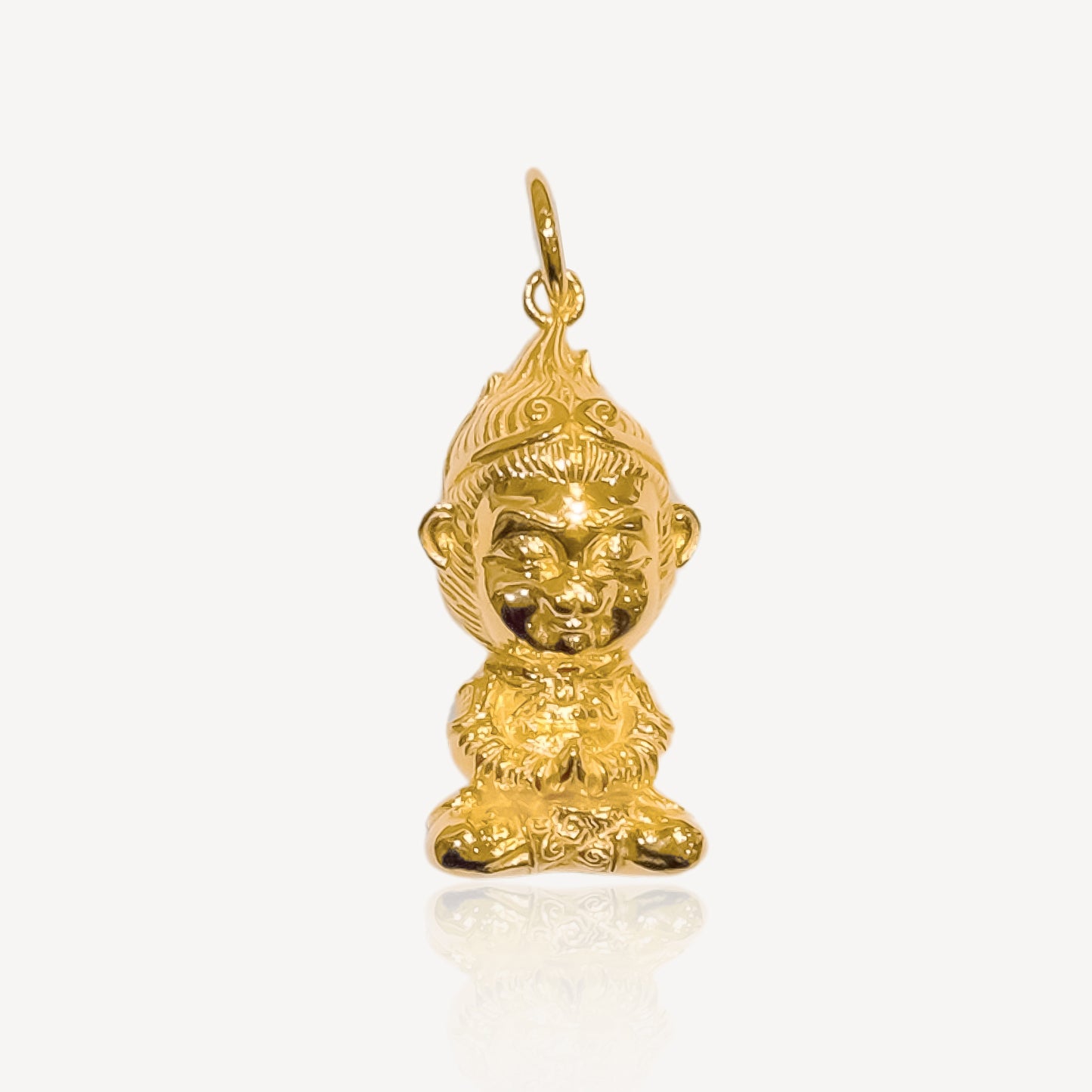 916 Gold Black Myth Wu Kong Pendant (Meditation)