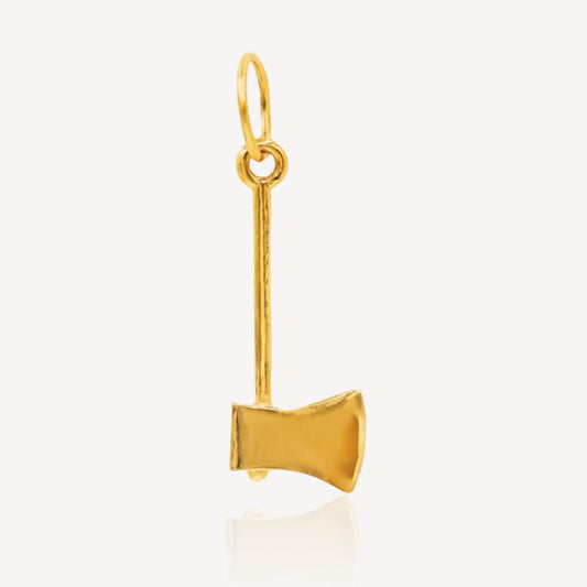 916 Gold Axe Pendant