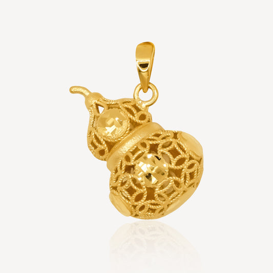 916 Gold 3D Hulu Pendant