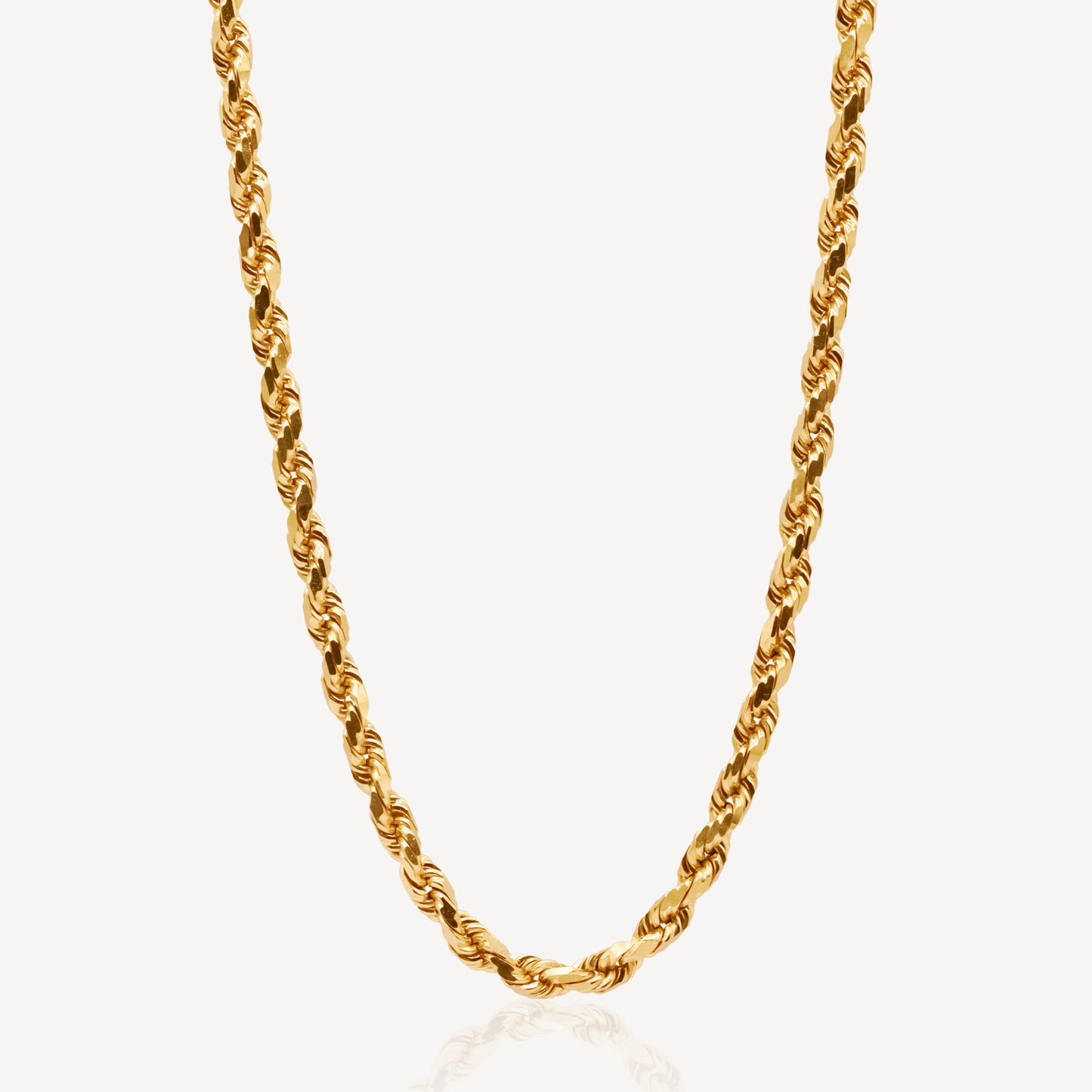 916 Gold 60cm Solid Rope Necklace (2.5mm Series)