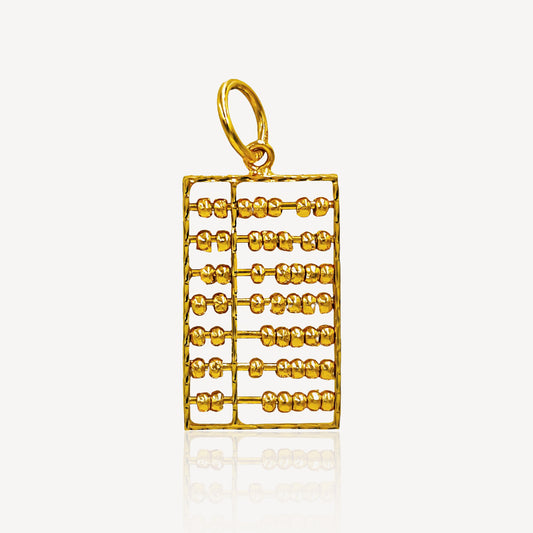 916 Gold Abacus Pendant